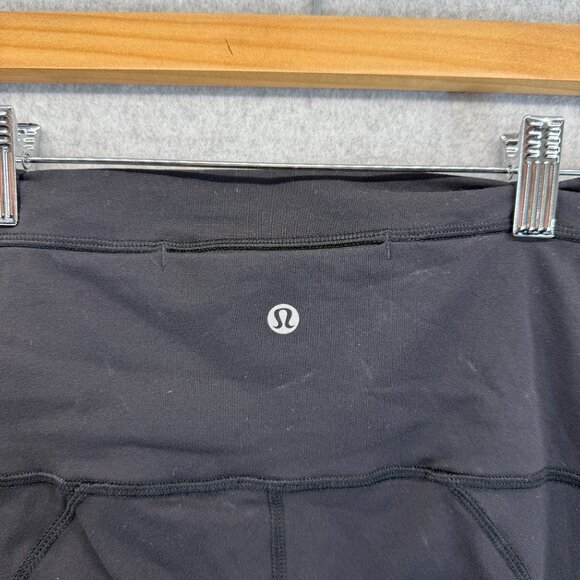 Lululemon Black Crop‎ Leggings Criss Cross Pure Practice Pant High Waist Size 6 - Picture 11 of 16